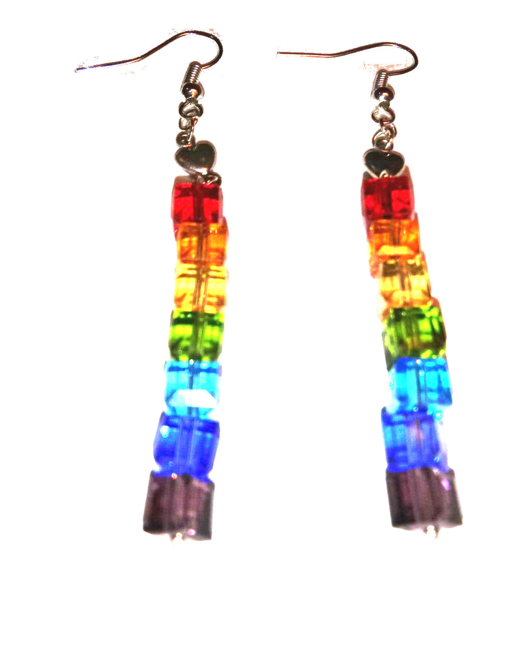 Crystal Rainbow Pride Drop Earrings