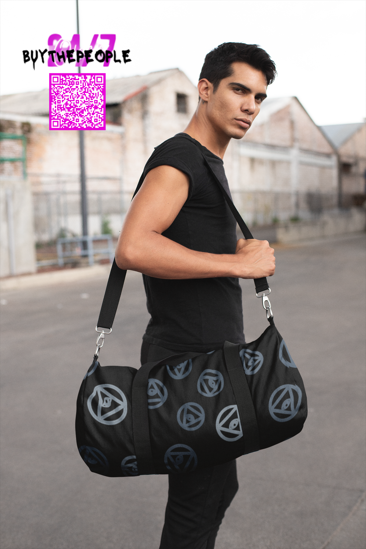 Evil Eye Of Horus Blues Duffel Bag