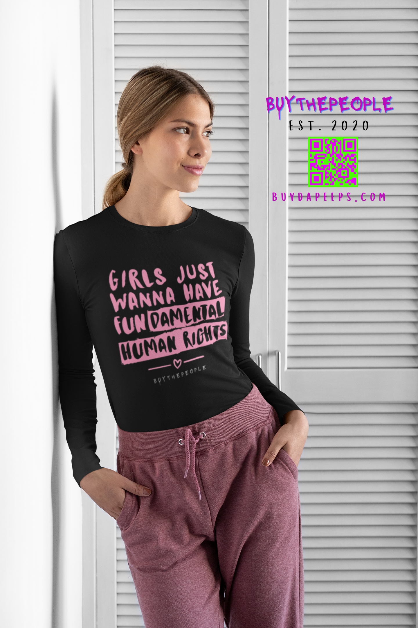 GIRLS JUST WANNA HAVE FUNdamental Rights! Classic Long Sleeve T-Shirt